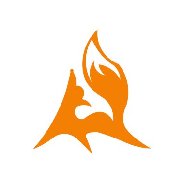  Fox turuncu ilham logo. Modern beyaz arka plan ilham üzerinde