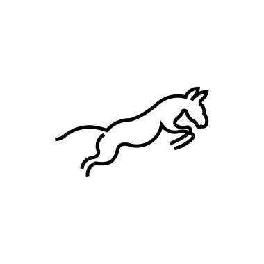 at çizgi çizimleri anahat logo vektör simge şablonu çalışan