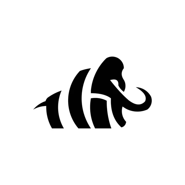 Elefante Abstracto Aislado Sobre Fondo Blanco Logo Inspiración — Archivo Imágenes Vectoriales