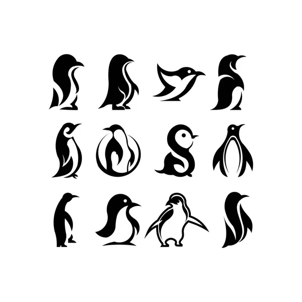 Penguen simgesi. Penguen sembolü tasarım hayvanlar collection.logo ilham