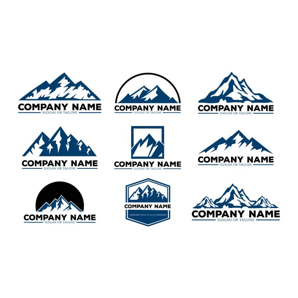Vettoriale Montagna Avventure All Aperto Logo — Vettoriale Stock