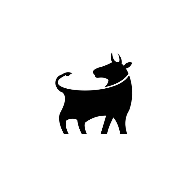 Животные Бизоны Быки Коровы Фермы Силуэт Вдохновения Логотип Вектор — стоковый вектор