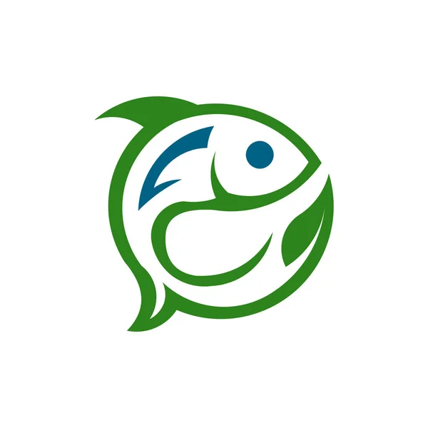 Logotipo Conceito Agrícola Modelo Com Fazenda Peixe Rótulo Para Produtos —  Vetores de Stock