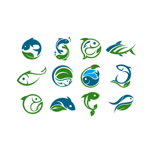 Αγρόκτημα Έννοια Λογότυπο Πρότυπο Αγρόκτημα Ψάρια Ετικέτα Για Φυσικό Αγρόκτημα — Διανυσματικό Αρχείο