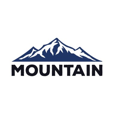 Dağlar, kayalar ve tepeler. Vektör çizimi ve ilham logo tasarımı