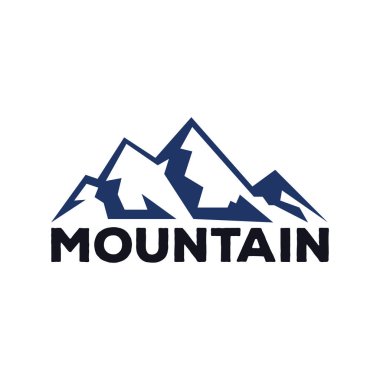 Dağlar, kayalar ve tepeler. Vektör çizimi ve ilham logo tasarımı