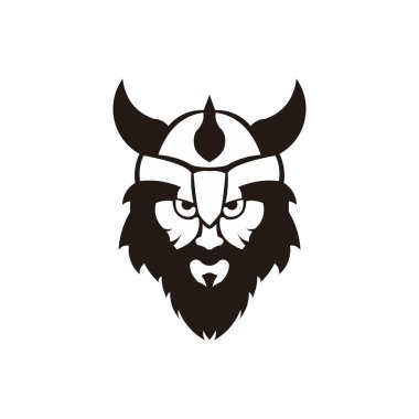 kafa viking, eski bir viking savaşçısı hat illüstrasyon insanlar