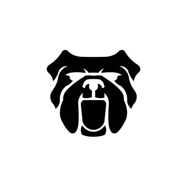 Bulldog Wild Animal Head Mascot Inspiration Logo Illustration Vector — Stock Vector