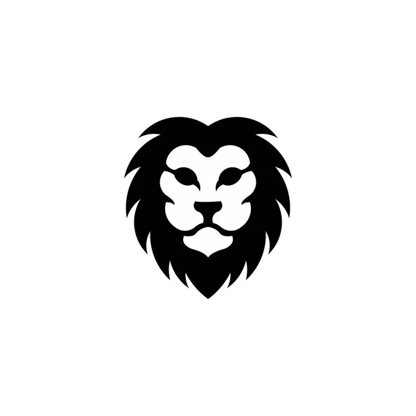 Lion Head Logotyp Mall Lion Stark Och Gallant Ansikte Med — Stock vektor