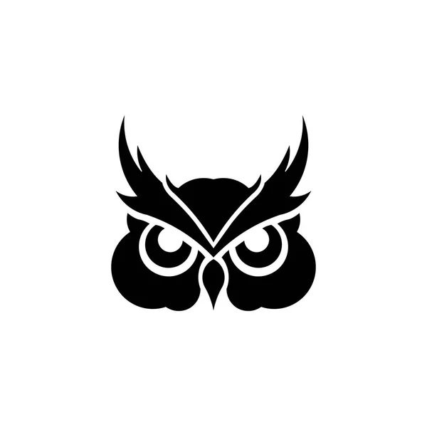 Логотип Совы Векторная Иллюстрация Вдохновения Эмблема Дизайн Белом Фоне — стоковый вектор
