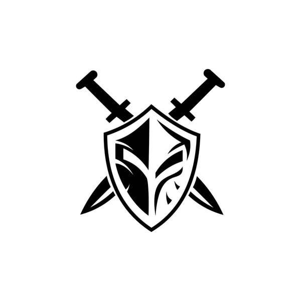 Logo Spartan Plantilla Vector Logotipo Inspiración Gladiador — Vector de stock
