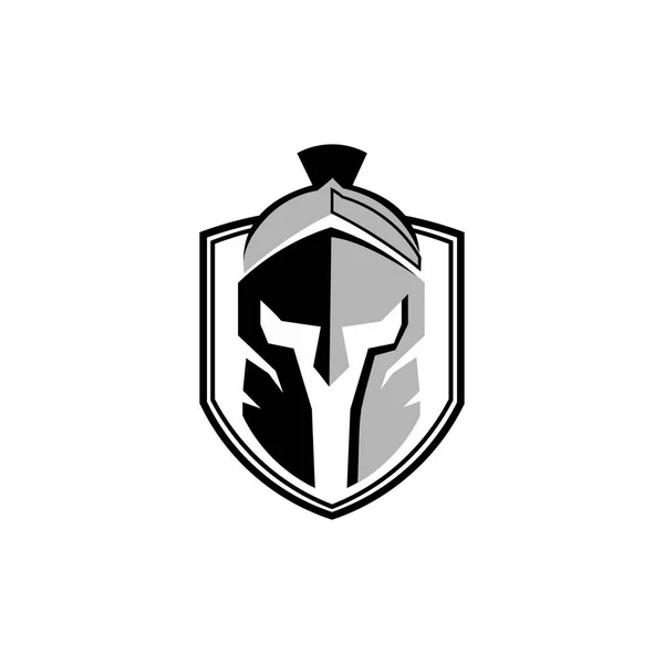 Logo Spartan Plantilla Vector Logotipo Inspiración Gladiador — Archivo Imágenes Vectoriales