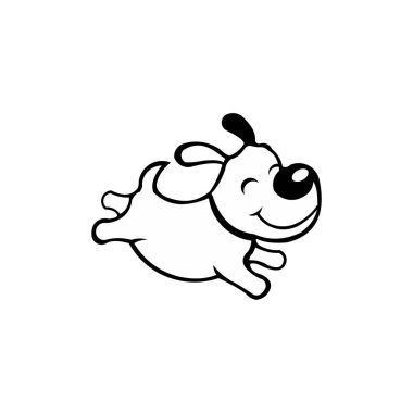 Köpek kafa simgesi. Çizgi film baş köpek suratı. köpek logo kavramı. ilham Logo Tasarım baş köpek