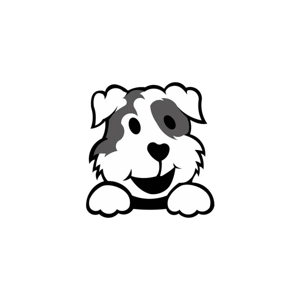 Icono Cabeza Perro Cara Perro Dibujos Animados Perro Concepto Logotipo — Vector de stock