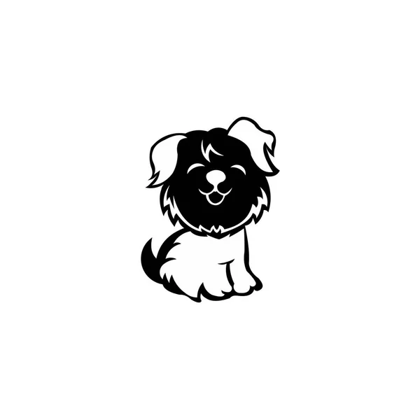 Icono Cabeza Perro Cara Perro Dibujos Animados Perro Concepto Logotipo — Vector de stock