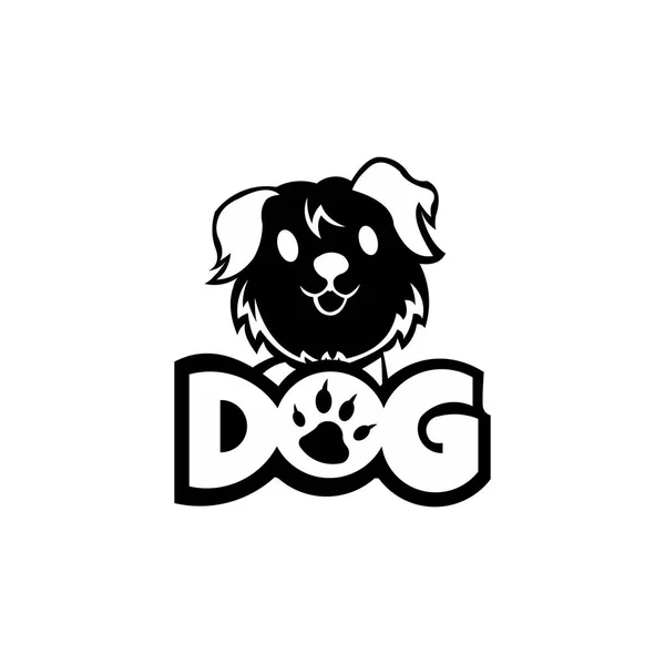 Icono Cabeza Perro Cara Perro Dibujos Animados Perro Concepto Logotipo — Vector de stock