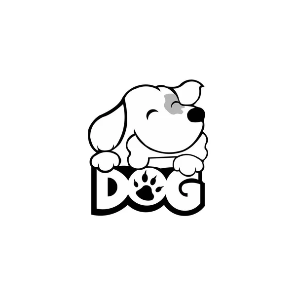 Icono Cabeza Perro Cara Perro Dibujos Animados Perro Concepto Logotipo — Vector de stock