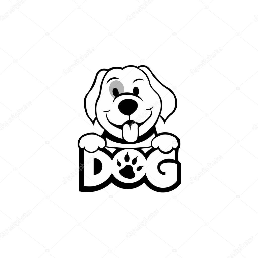 Dog head icon. Cartoon head dog face. dog Logotype concept. inspiration Logo design head dog