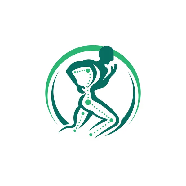 Modèle Créatif Conception Logo Concept Chiropratique Inspiration Logo Soins Corps — Image vectorielle