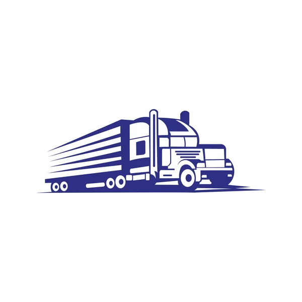 Camion Trailer Logo Trasporti Ispirazione Vector Van — Vettoriale Stock