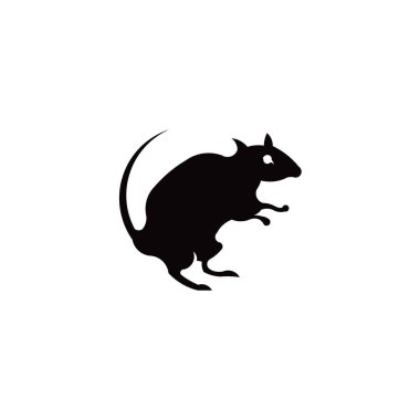 Fare ve fare vektör siluet ilham logosu.