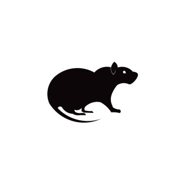 Fare ve fare vektör siluet ilham logosu.