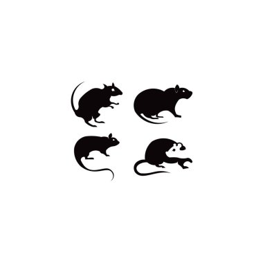 Fare ve fare vektör siluet ilham logosu.