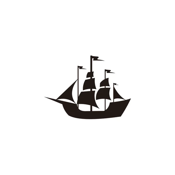Vela Yacht Logo Plantilla Diseño Velero Iconos Yate Plano Logo — Archivo Imágenes Vectoriales