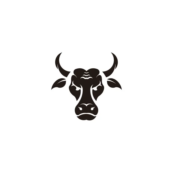 Bull Logo Silhouet Van Een Stier Stier Vector Buffalo Logo — Stockvector