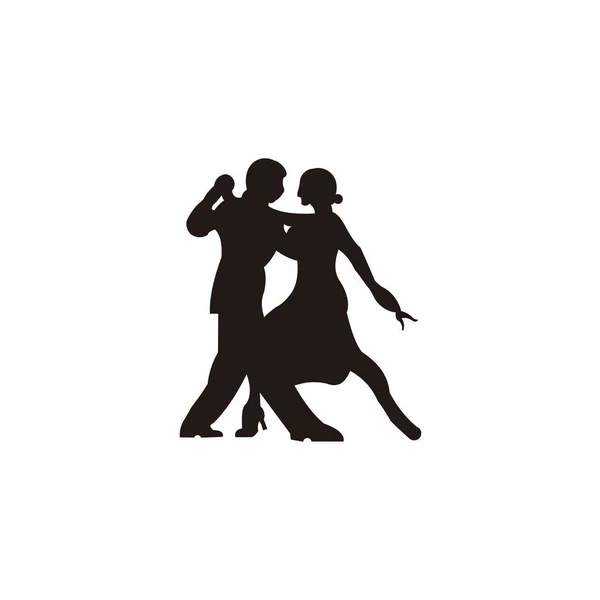 Elegant Latino Dancers Couple Group Mature Tango Dancing People Ballroom — Stock Vector