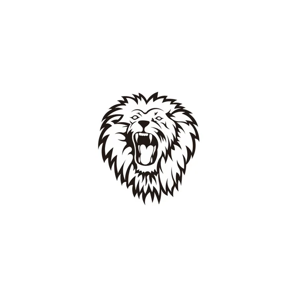 Lejonhuvud Vektor Logotypen Inspiration Stolthet Stark Power Konceptet Symbol — Stock vektor