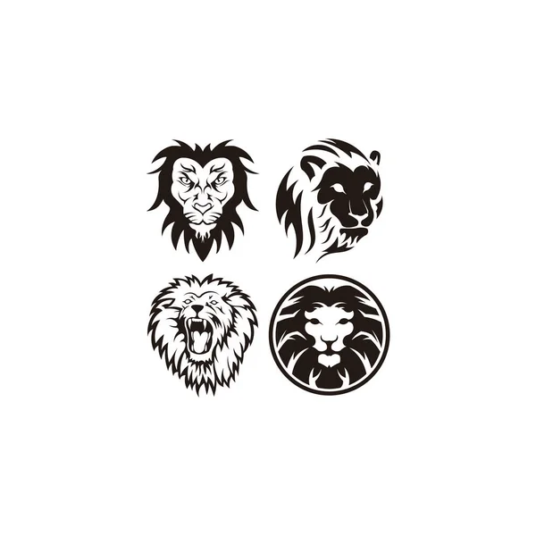 Lion Head Vector Logo Inspiration Pride Strong Power Concept Symbol — Stock Vector