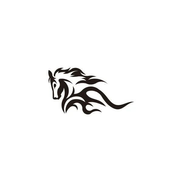 Вектор Голови Коня Дика Тварина Натхненний Логотип Коня — стоковий вектор