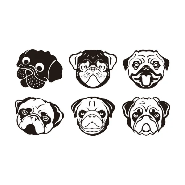 Bulldog Animal Salvaje Cabeza Mascota Inspiración Logo Ilustración Vector — Vector de stock