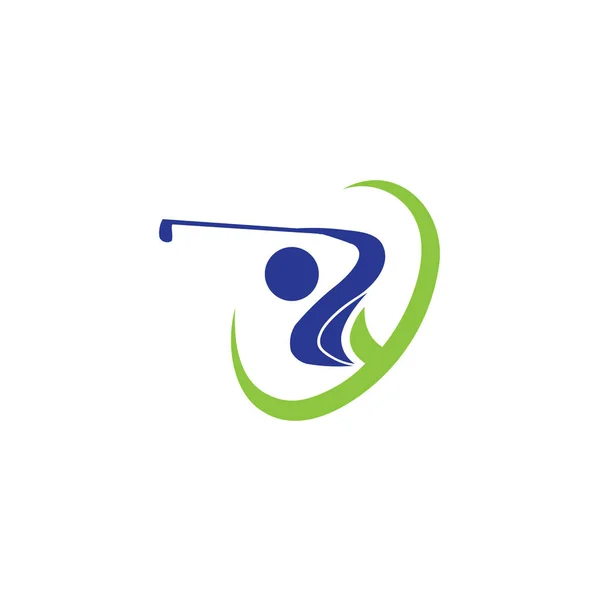Golf Jugador Golpea Bola Inspiración Logotipo Diseño Vector Golf Club — Vector de stock