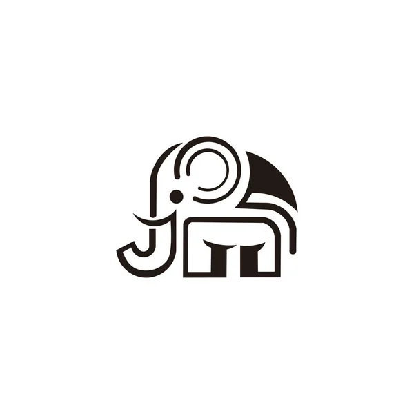 Векторный Шаблон Логотипа Слона Вектор Вдохновения — стоковый вектор