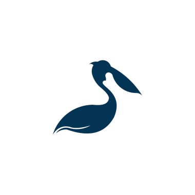Pelikan simge vektör, pelikan, flamingo ilham logo logo kavramı