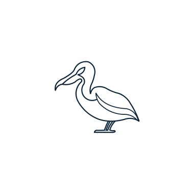 Pelikan simge vektör, pelikan, flamingo ilham logo logo kavramı