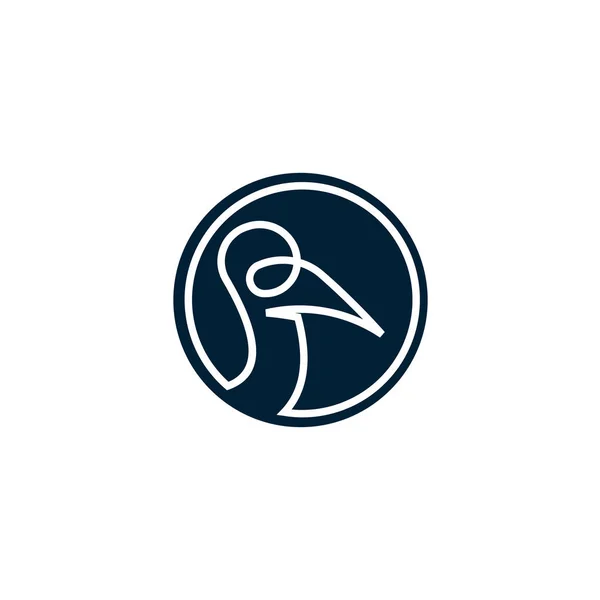 Pelican Icon Vector Logo Concept Pelican Logo Ispirazione Fenicottero — Vettoriale Stock