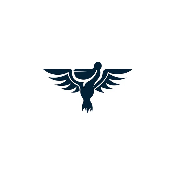 Vetor Ícone Pelicano Conceito Logotipo Pelicano Logotipo Inspiração Flamingo — Vetor de Stock