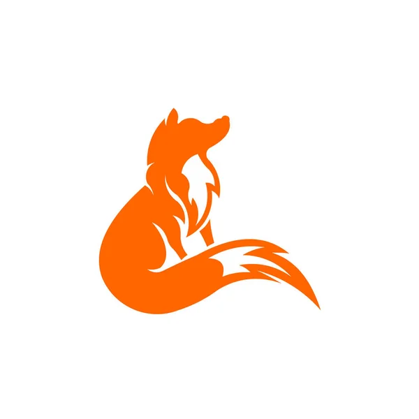 Láska Fox Logo Vektor Vlk Logo Inspirace Šablona — Stockový vektor