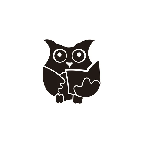 Concept Sagesse Hibou Avec Des Livres Chapeau Graduation Inspiration Logo — Image vectorielle