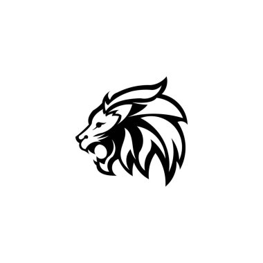 Aslan başı. Logo vektör şablonunun. ilham logo aslan kafa