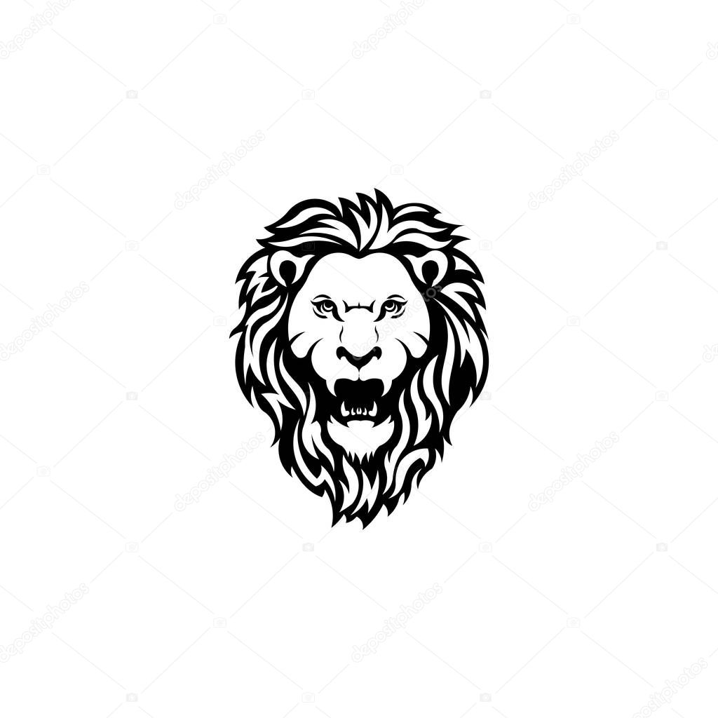 Lion head. Logotype of vector template. inspiration logo lion head