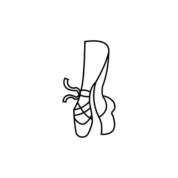 Chaussures Ballet Concept Inspiration Logo Chaussures Ballet Plat Vecteur Signe — Image vectorielle