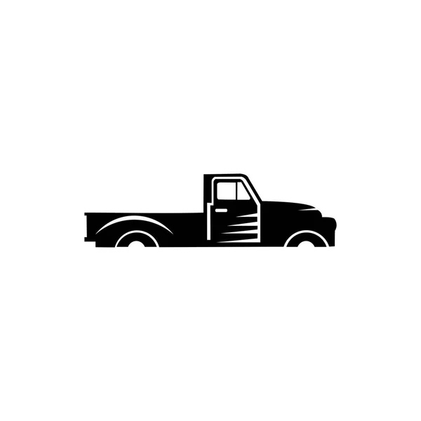 Pickup Truck Vector Agriculture Collection Thin Line Pickup Truck Outline — Stock Vector