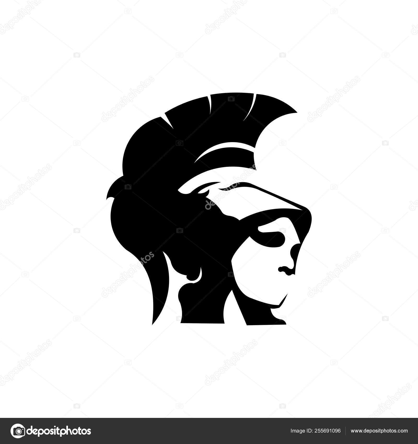 Black And White Spartan Helmet Print Women's Leggings – GearFrost