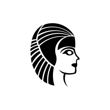  Bir kadın Spartan veya Truva savaşçısı. Knight logosu kask. Zırh simgesi. Savaşçı sembolü