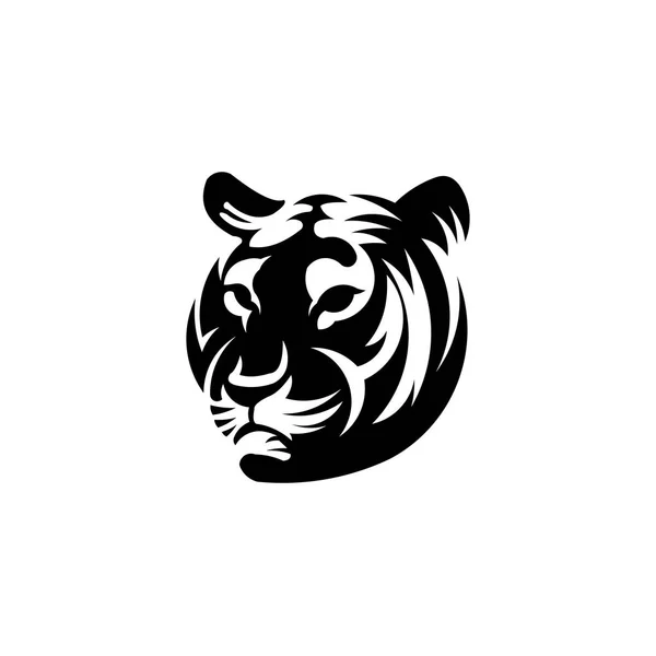 Cabeza Tigre Cara Logo Vector Plantilla — Vector de stock