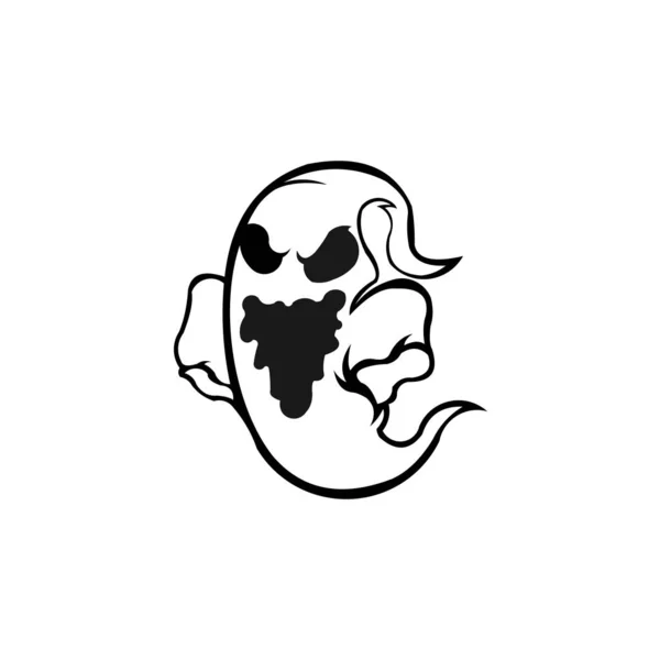 Inspiración Logo Ghost Logo Halloween — Vector de stock